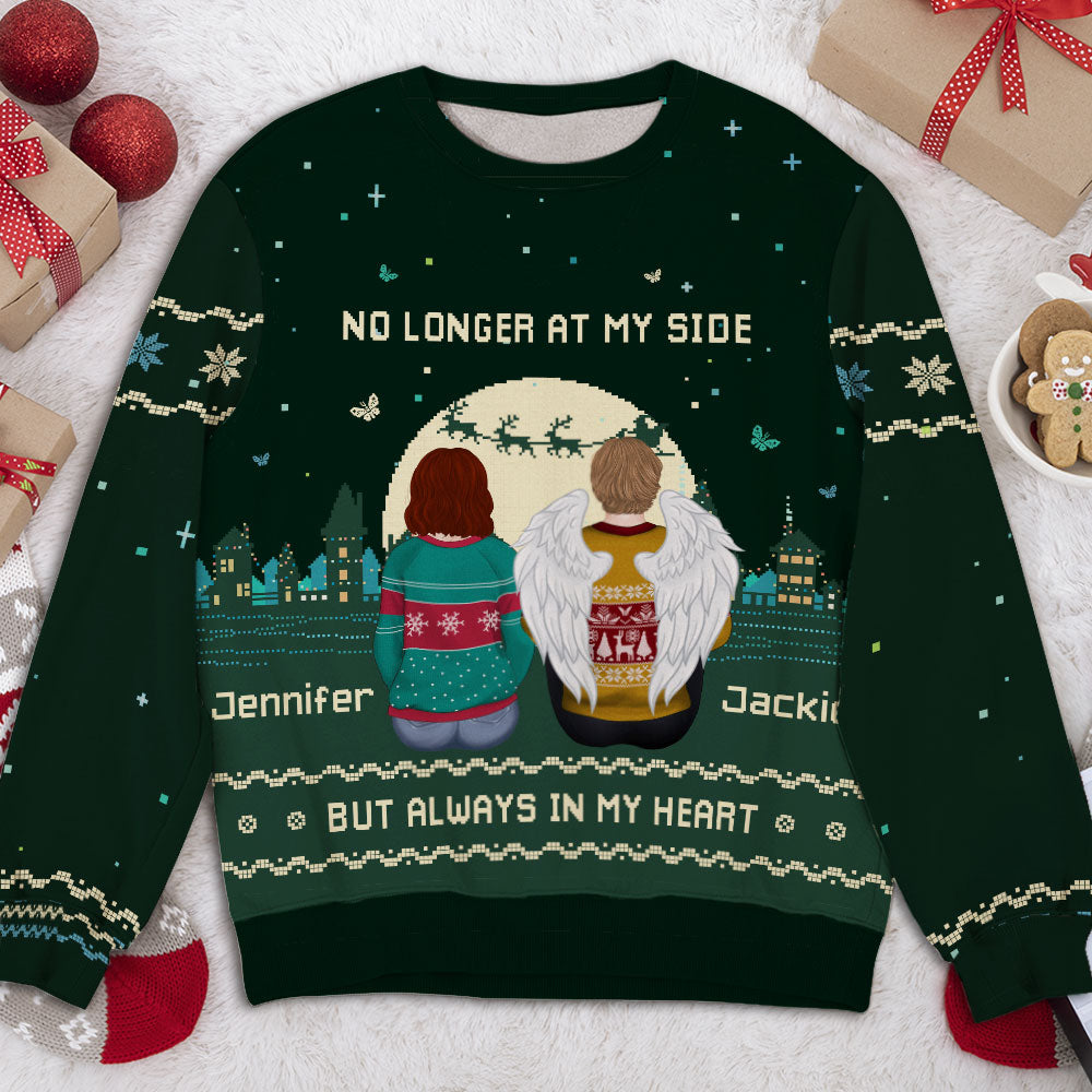 Custom Couple Christmas Sweatshirt, Anniversary Gift • Remembrance - Personalized All-Over-Print Sweatshirt