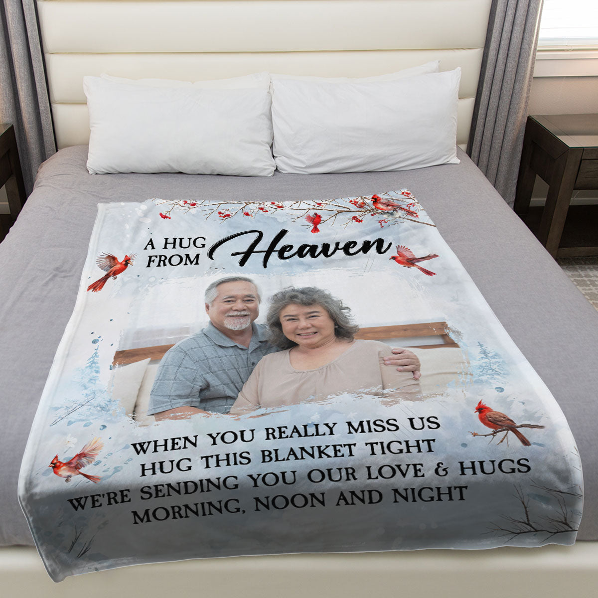 A Hug From Heaven Photo - Personalized Fleece Blanket