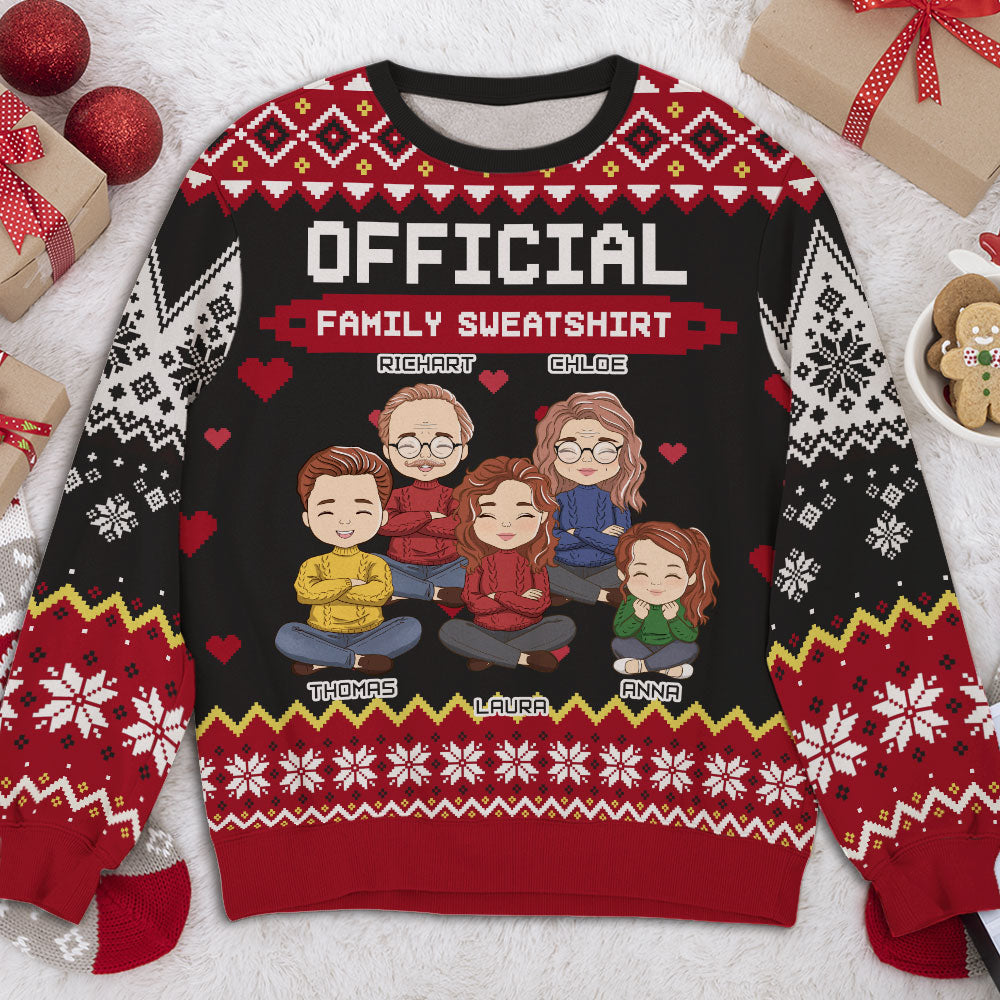 Custom Family Christmas Sweatshirt, Gift for Family Members • Official Sweatshirt - Personalized All-Over-Print Sweatshirt