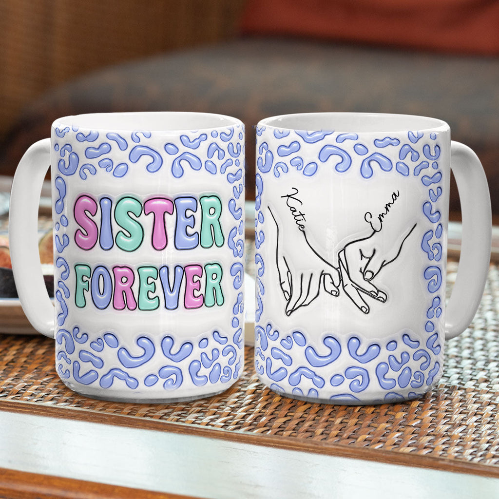 Custom Best Friend, Christmas & Birthday Friendship Keepsake Gift • Bestie Forever - Personalized 3D Inflated Effect Mug