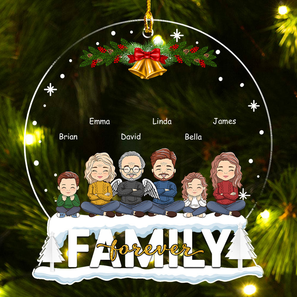 Custom Family Ornament, Christmas Gift for Family Members •  Family Forever - Personalized Acrylic Ornament