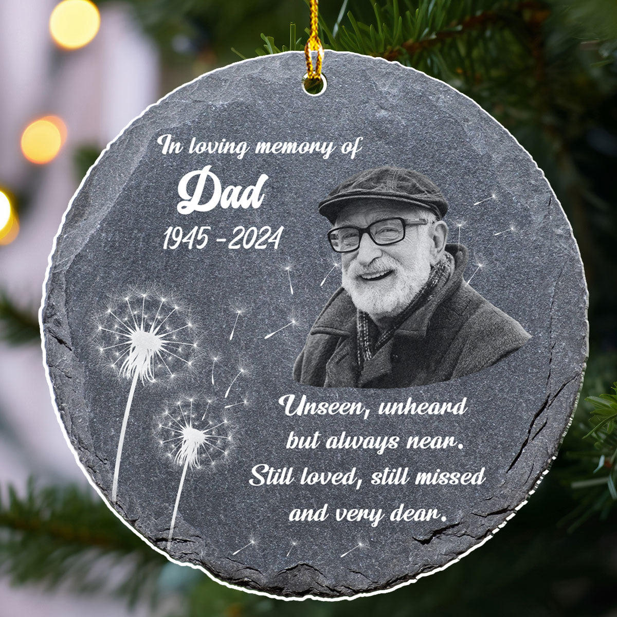 Custom Photo Memorial Christmas Ornament, Sympathy Keepsake • You Are Loved Beyond Words - Personalized Acrylic Ornament