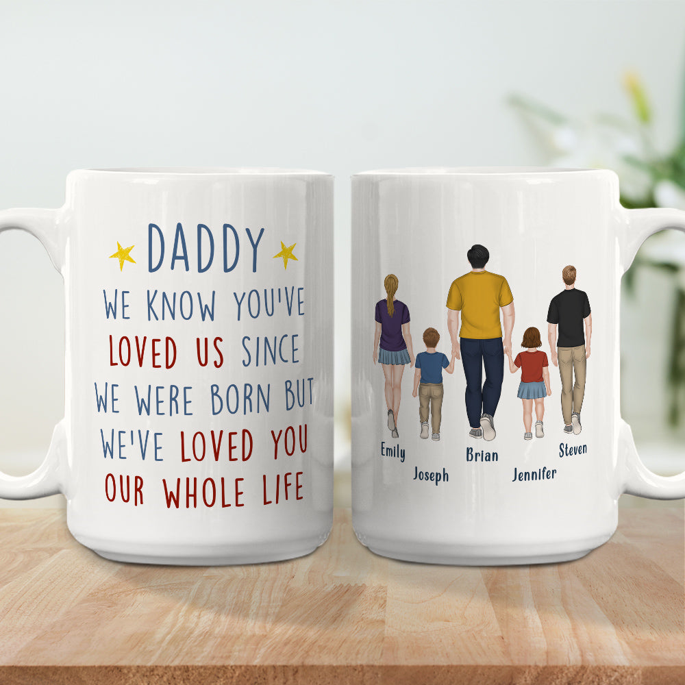 Custom Christmas & Birthday Gift for Dad • Love Between Dad And Kids - Personalized Coffee Mug