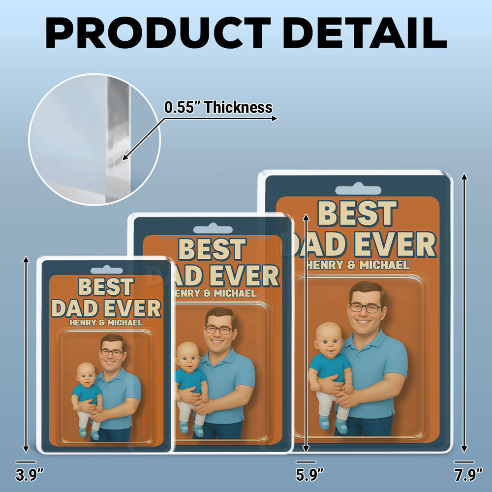 Custom Father's Day Decor, Gift for Dad & Grandpa • Dad And Cute Children - Personalized Acrylic Plaque