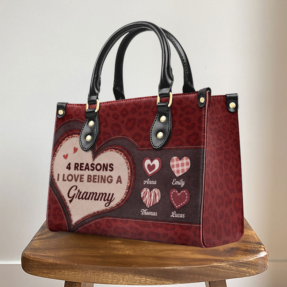 The Reason I Smile Every Day - Personalized Leather Bag
