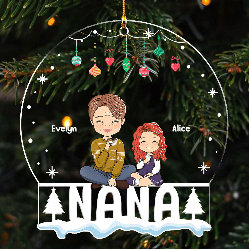 Custom Family Ornament, Christmas Gift for Family Members •  Warmly Christmas - Personalized Acrylic Ornament