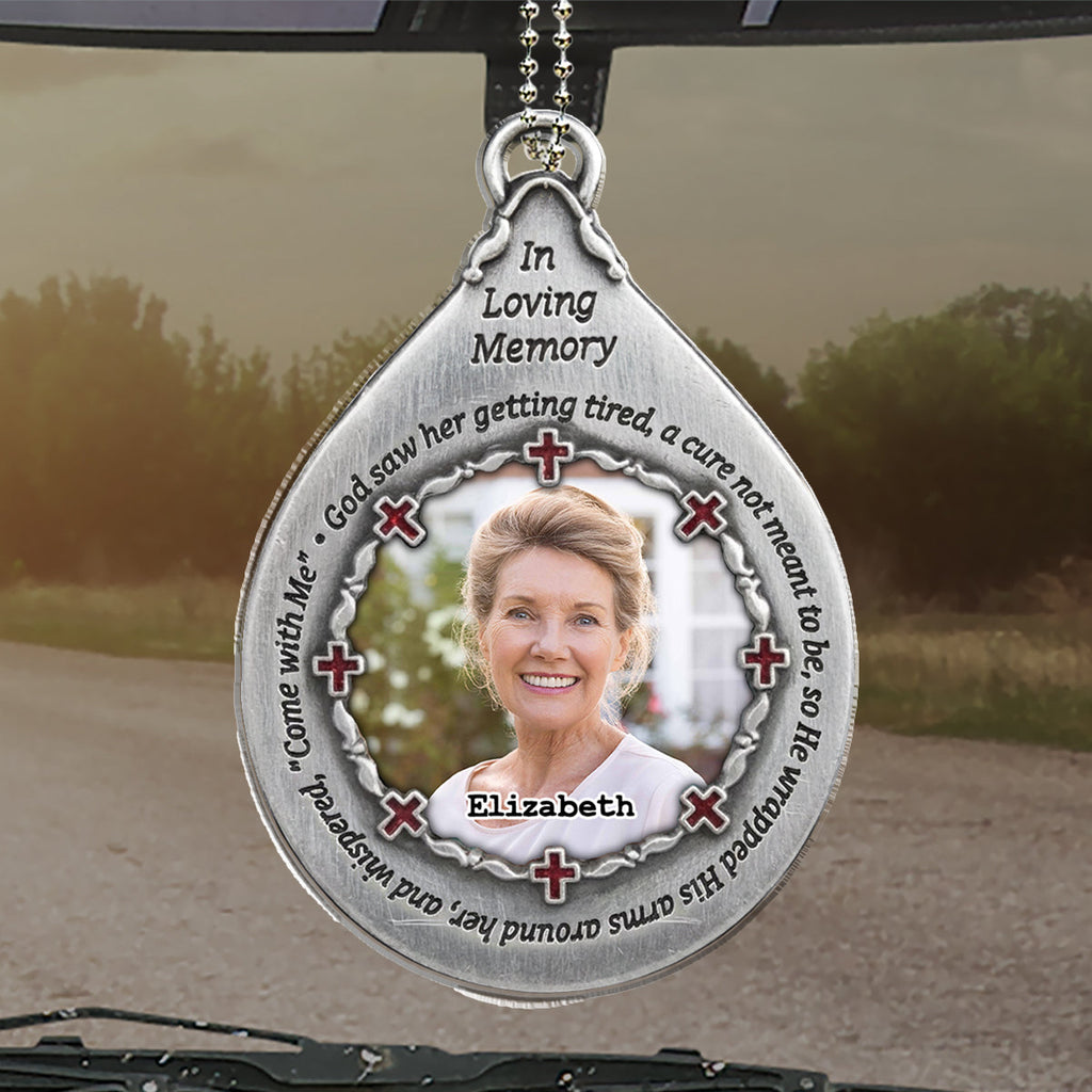 In His Arms - Personalized 3D Effect Car Ornament