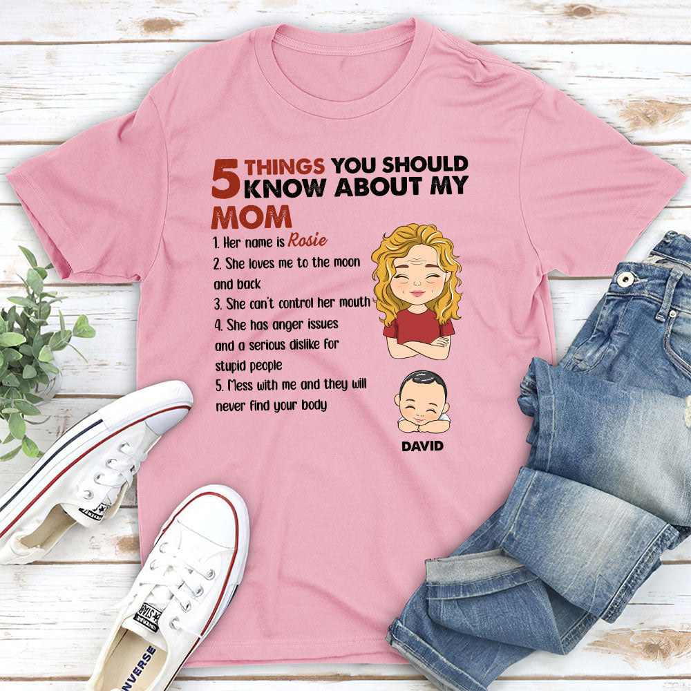 Custom Christmas & Birthday Gift for Grandpa & Grandma • 5 Thing You Should Know About My Grandpa - Personalized Unisex T-shirt