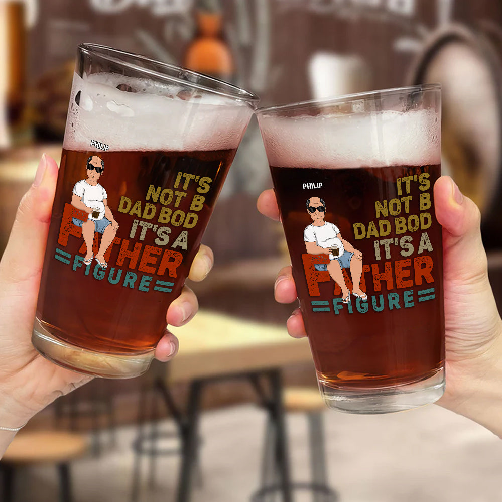 It Is A Father Figure - Personalized Beer Glass