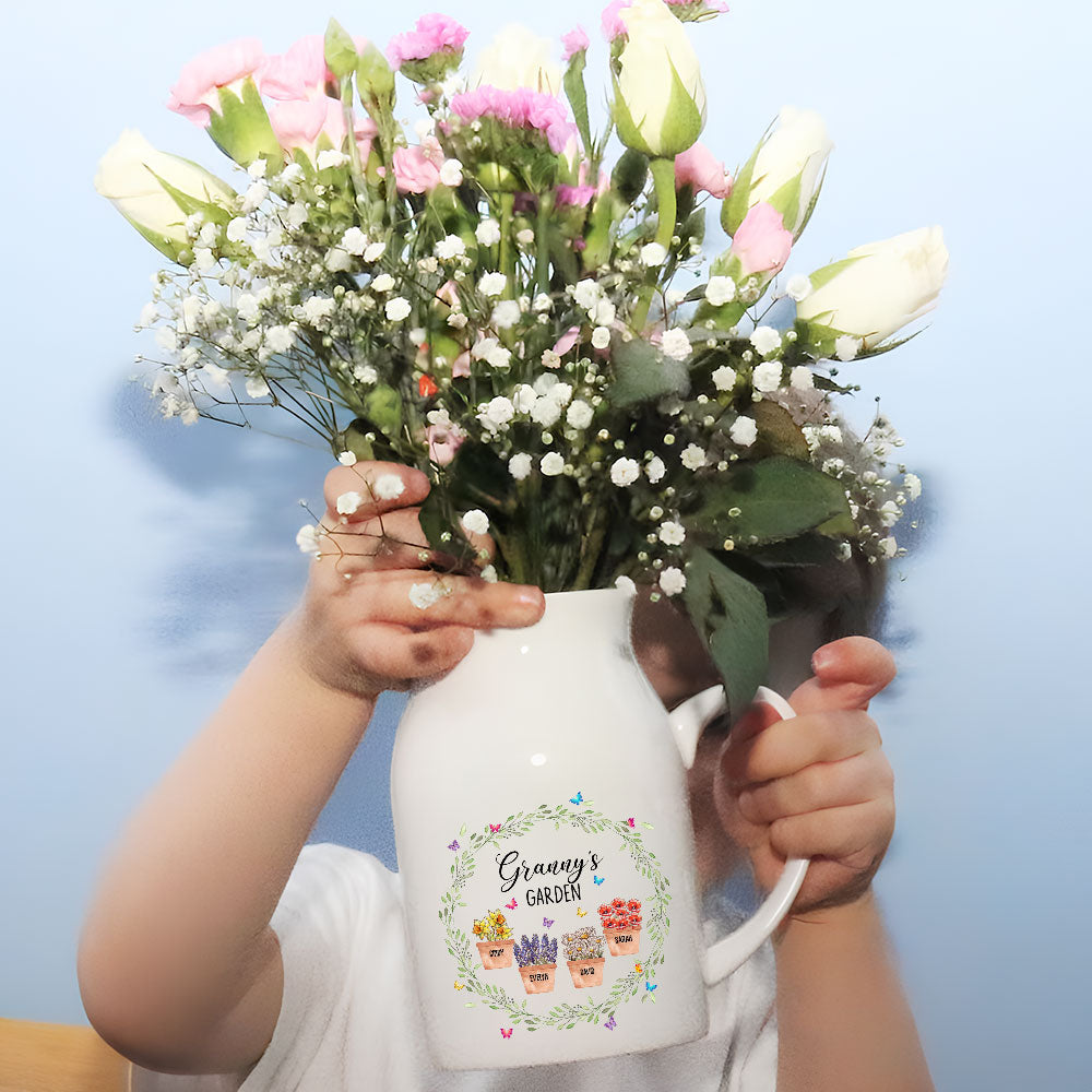 Circle Birth Month Flowers - Personalized Home Decor Flower Vase