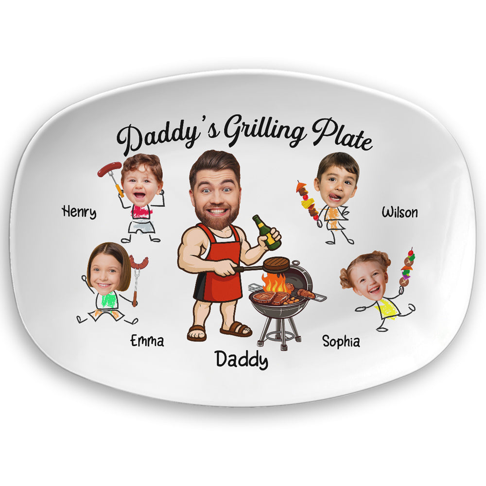 Hot Grill Cool Dad Vibes - Personalized Platter