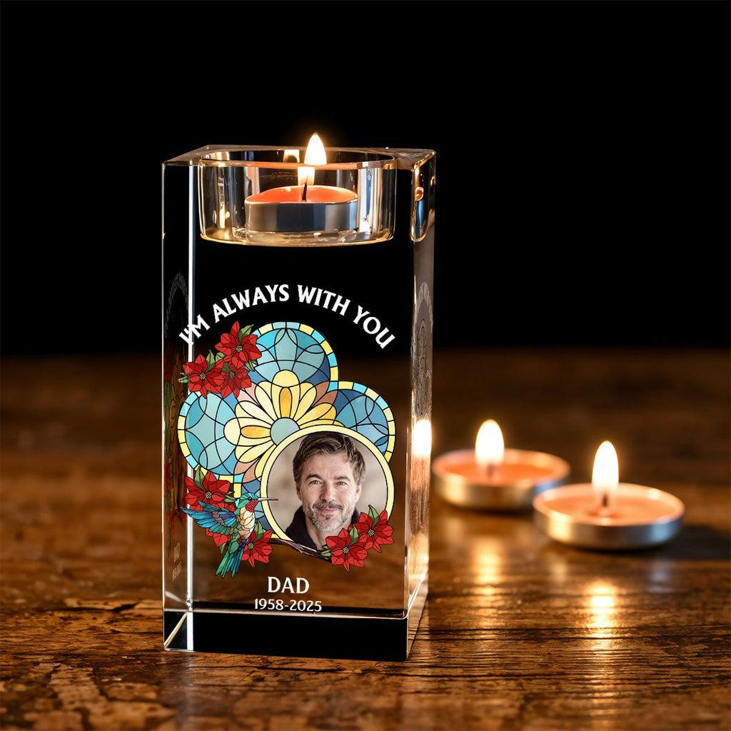 Light This Up - Personalized Crystal Candle Holder