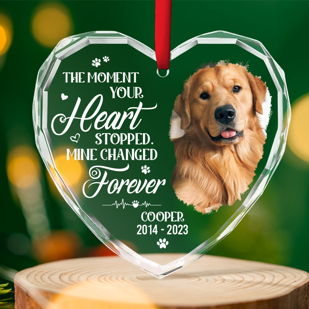 Custom Photo Memorial Christmas Ornament, Sympathy Keepsake • You Would Have Lived Forever - Personalized Glass Ornament