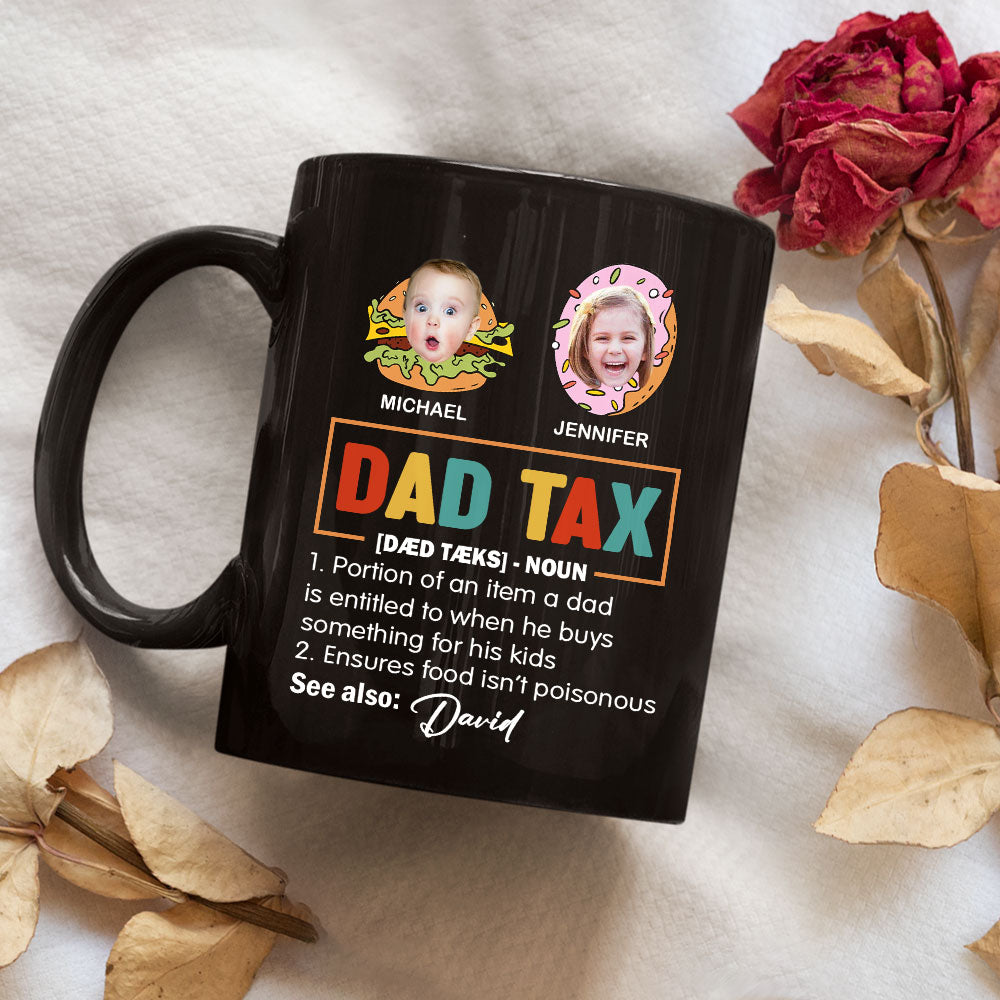 Custom Photo Father's Day, Special Gift for Dad & Grandpa • Dad Taste Test Definition - Personalized Coffee Mug