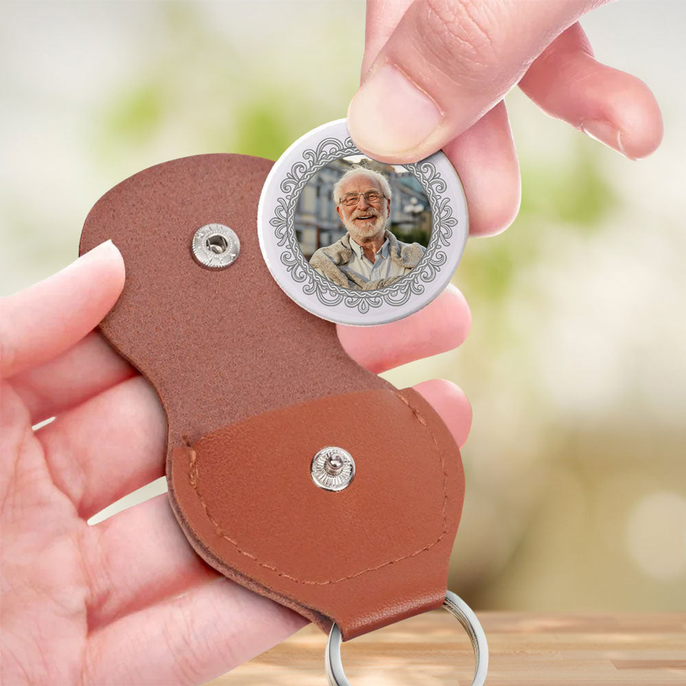 Custom Photo Memorial Coin Keychain, Sympathy Keepsake • I Have An Angel - Personalized Pocket Hug