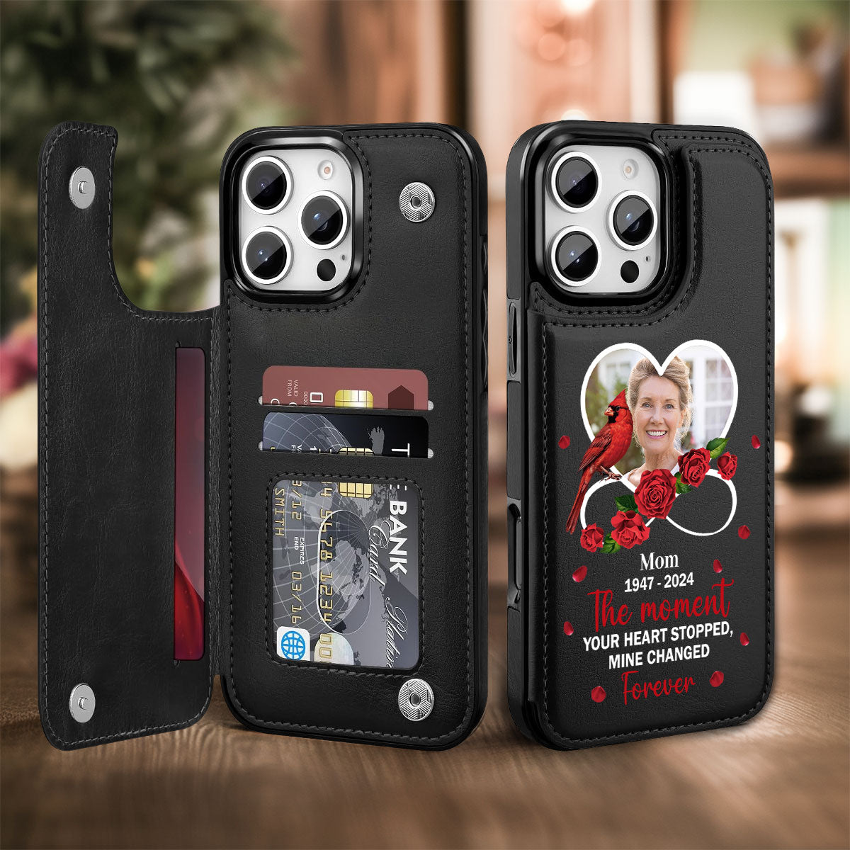My Heart Changed Forever - Personalized Leather Phone Case