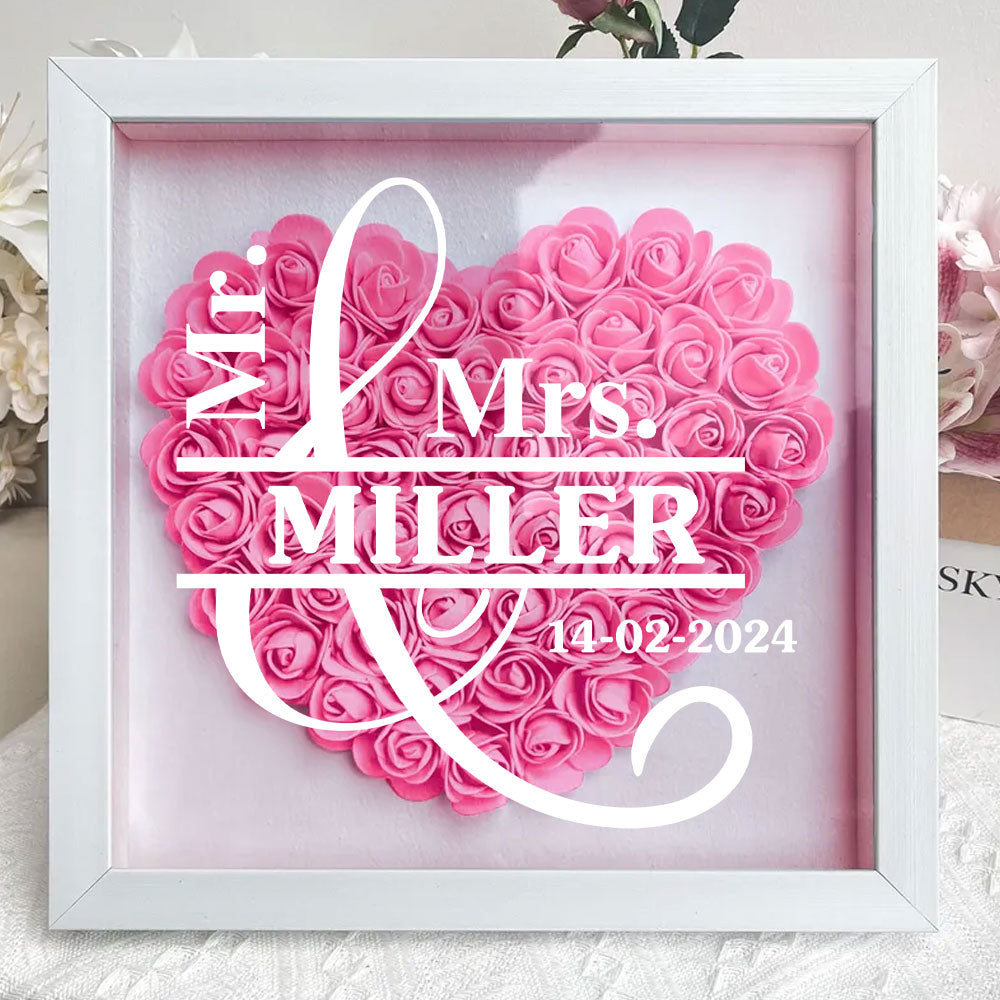 God Knew My Heart Needed You - Personalized Flower Shadow Box