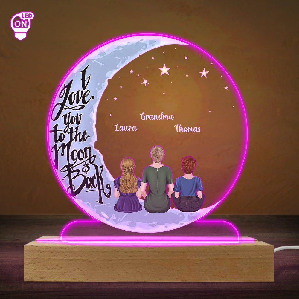 Custom Gift for Mom Grandma, Mother's Day Birthday • I Love You More Than Anything - Personalized LED Light