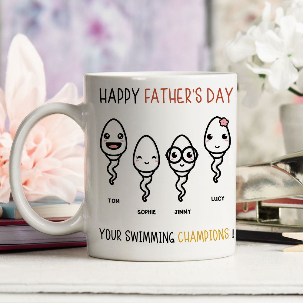 Custom Christmas & Birthday Keepsake Gift • Your Swimming Champions - Personalized Mug