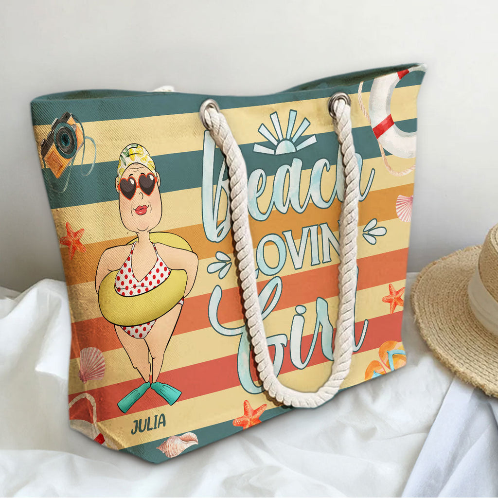 Beach Lovin Girl - Personalized Beach Bag