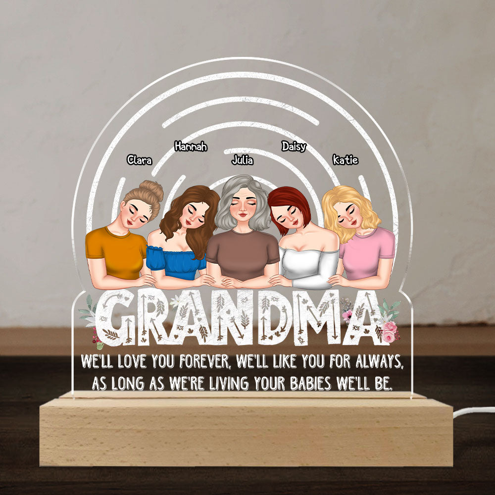 Custom Gift for Mom Grandma, Mother's Day Birthday • As Long As I'm Living Your Baby I'll Be - Personalized LED Light
