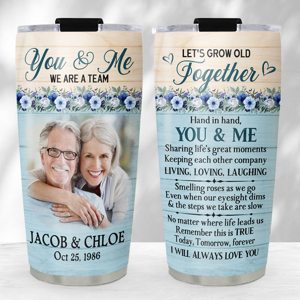Custom Christmas Anniversary Gifts For Wife • Hand In Hand - Personalized Tumbler