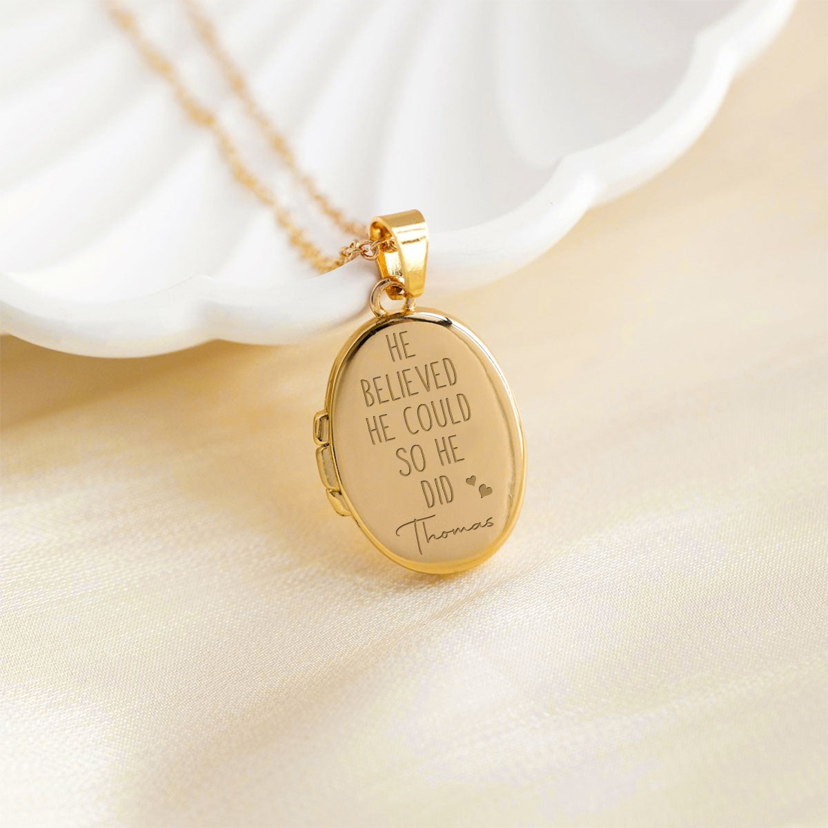 You Did It - Personalized Locket Necklace
