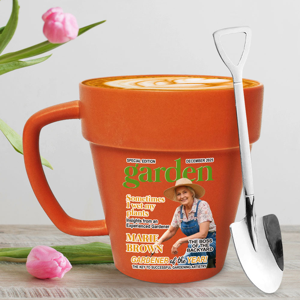 Custom Photo Christmas & Birthday Keepsake Gift • Official Plant Whisperer - Personalized Plant Pot Mug