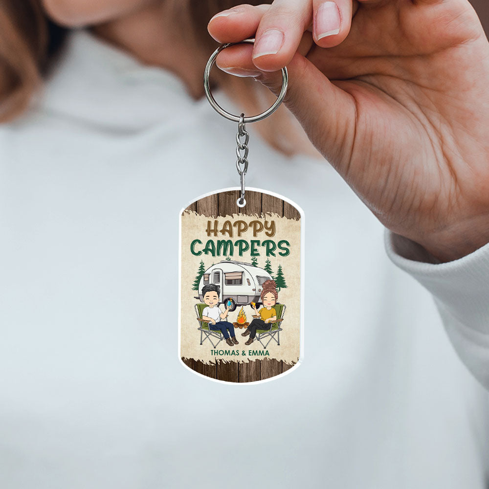 Happy Campers - Personalized Acrylic Keychain