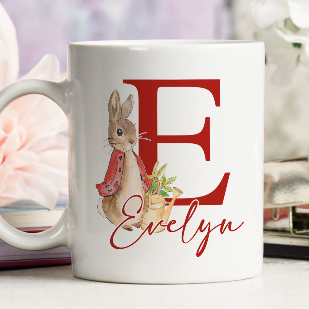 Custom Christmas & Birthday Keepsake Gift • Gnome Bunny Rabbit - Personalized Coffee Mug