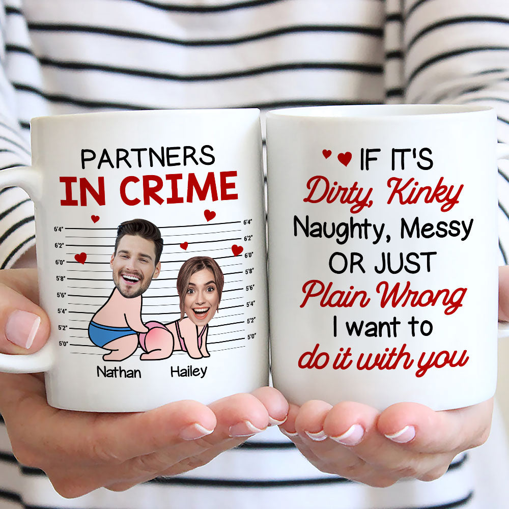 Custom Photo Anniversary Keepsake Gifts For Couple • Naughty Partner - Personalized Coffee Mug