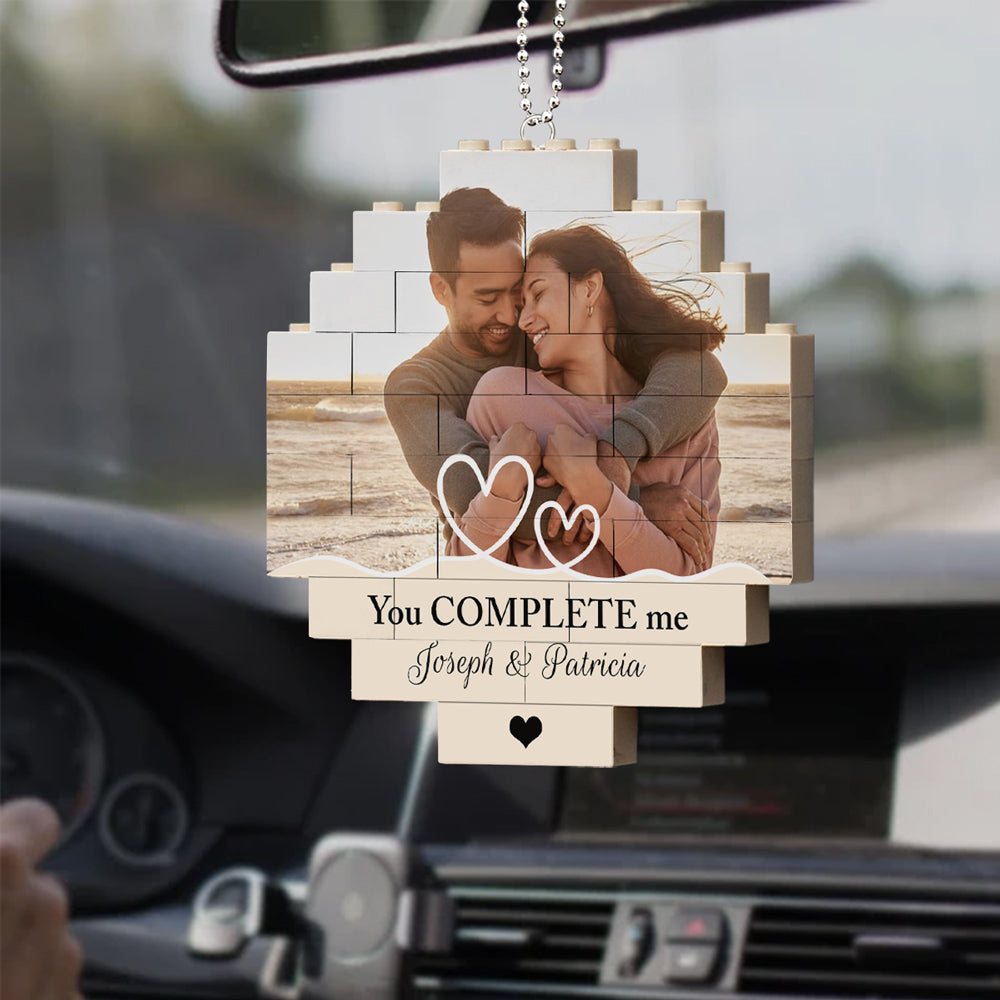 In My Heart - Personalized Puzzle Car Ornament