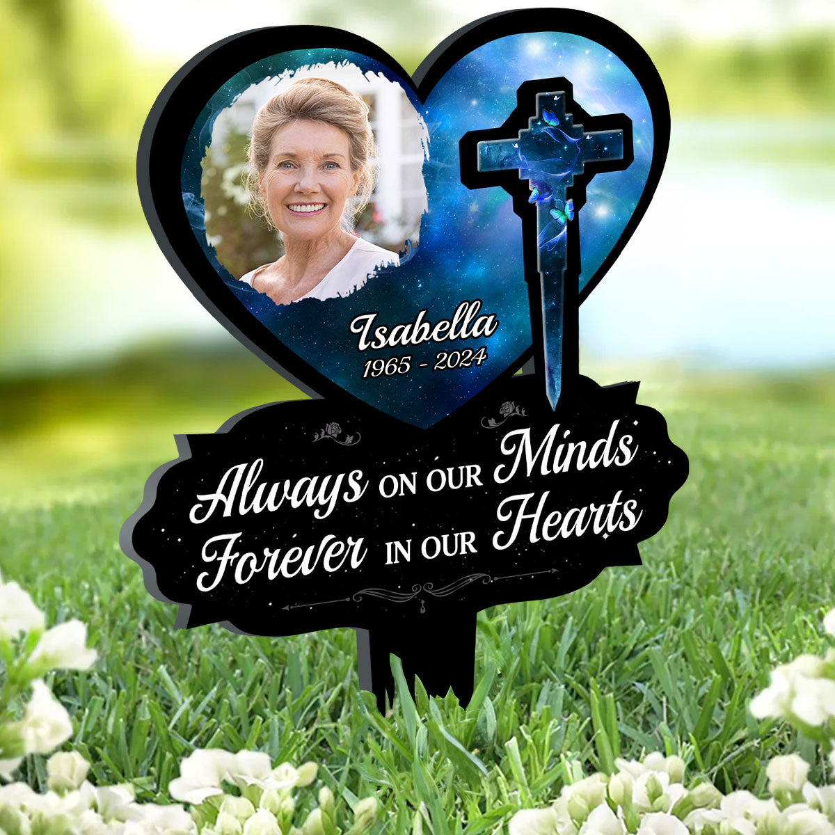 Forever In Our Hearts - Personalized Acrylic Garden Stake