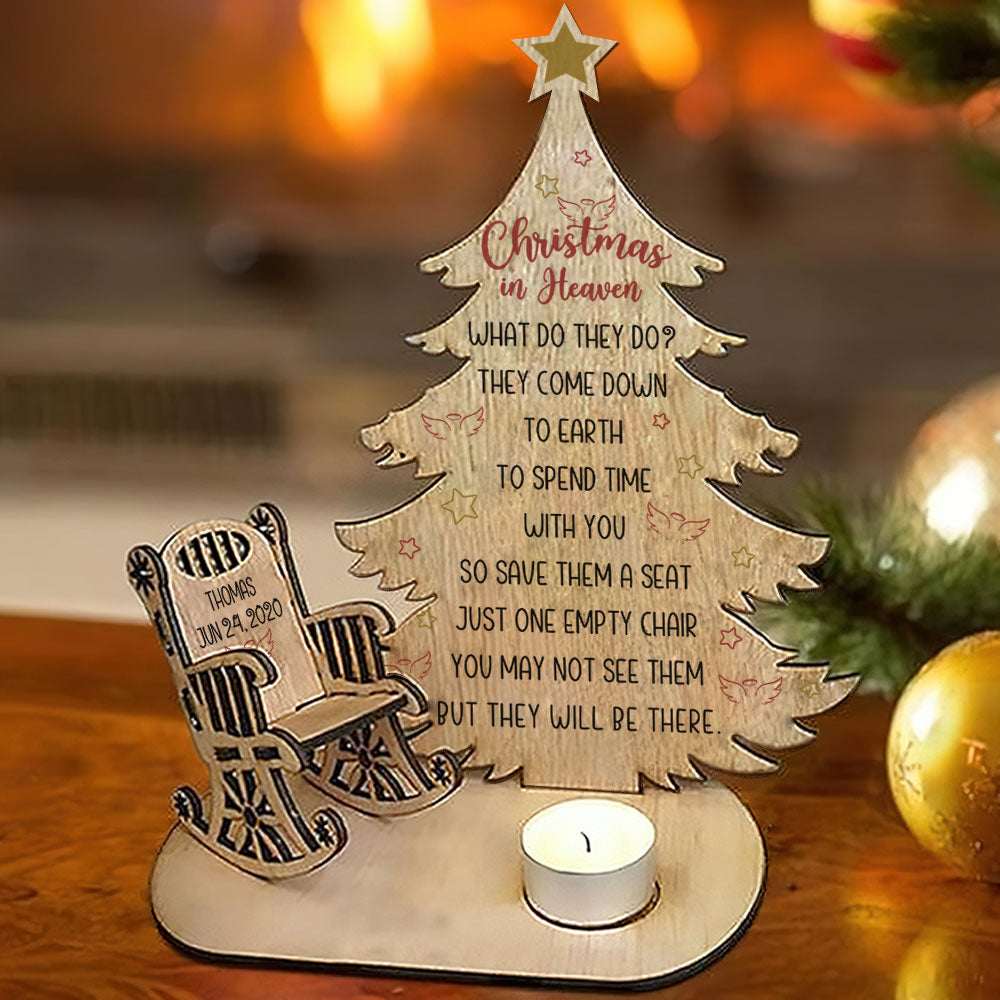 Greatest Christmas In Heaven - Personalized Candle Holder