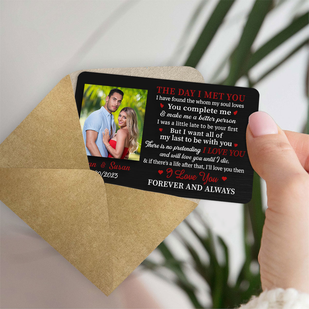 The Day I Met You - Personalized Wallet Card