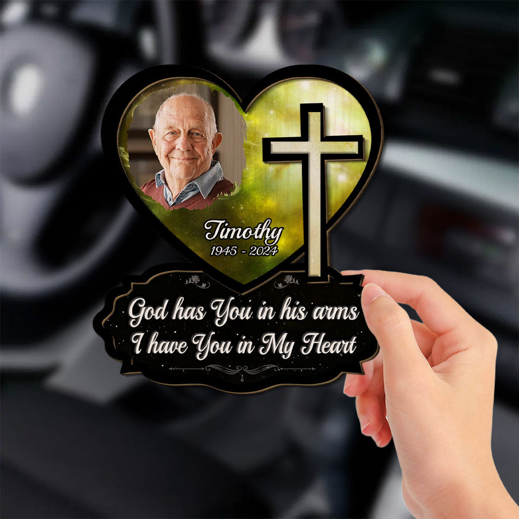 In Our Hearts - Personalized Car Visor Clip