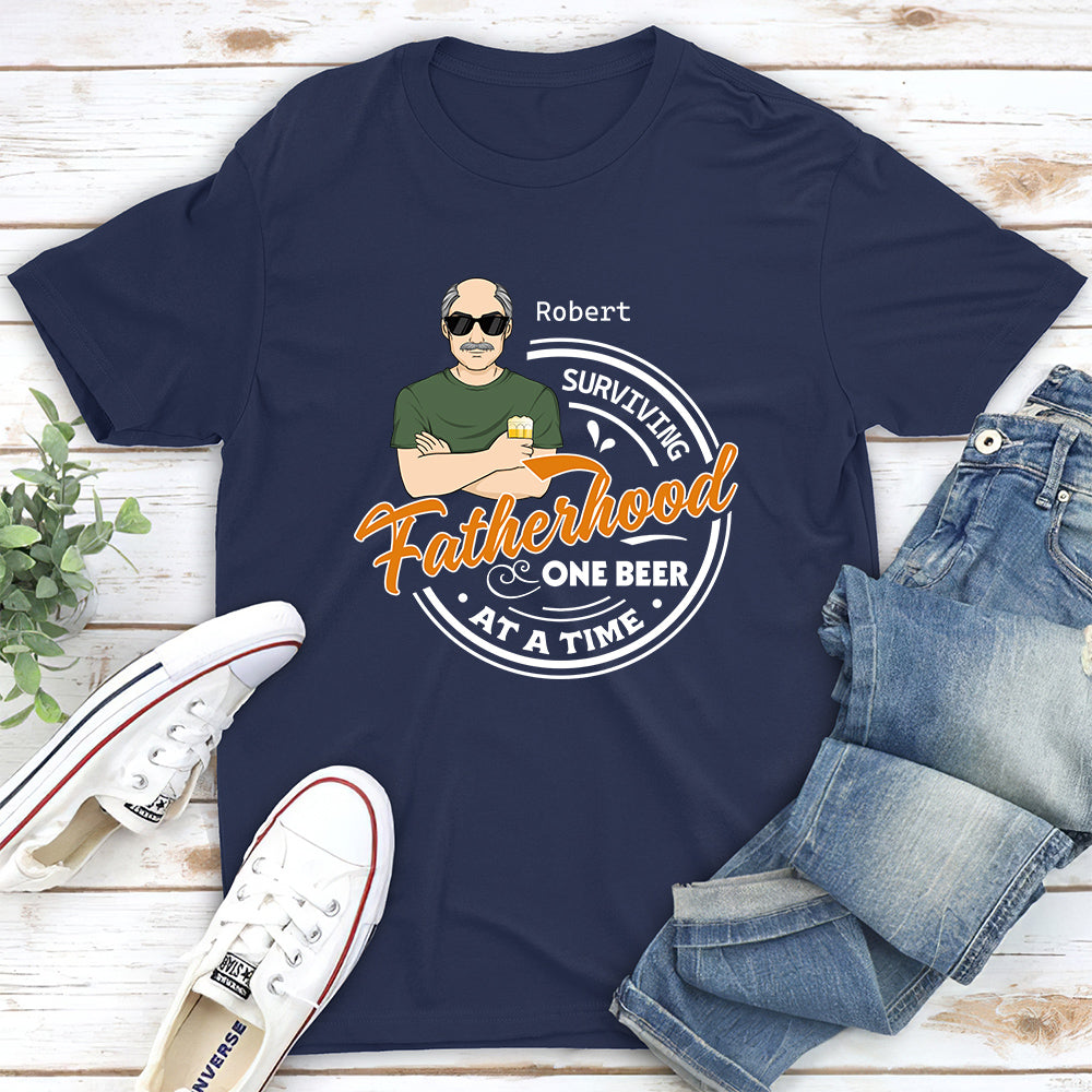 Custom Christmas & Birthday Gift for Dad, Grandpa • Surviving Fatherhood - Personalized Shirt