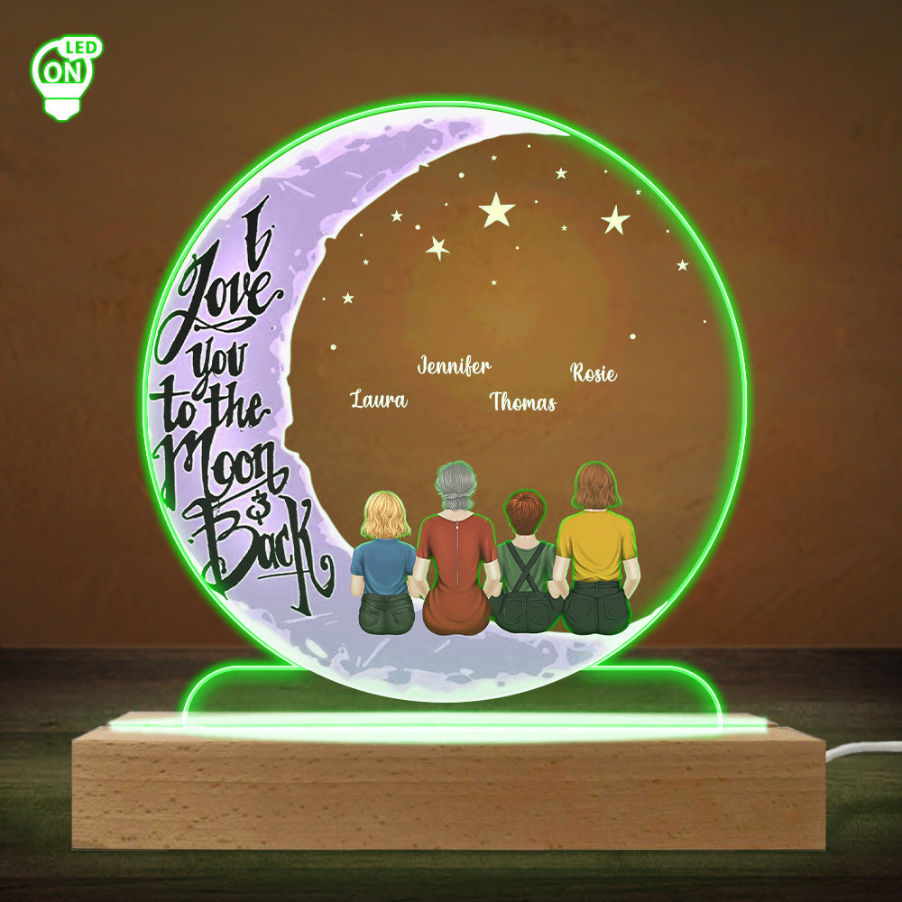 Custom Gift for Mom Grandma, Mother's Day Birthday • I Love You More Than Anything - Personalized LED Light