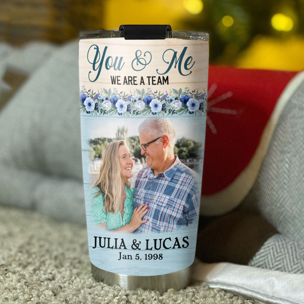 Custom Christmas Anniversary Gifts For Wife • Hand In Hand - Personalized Tumbler