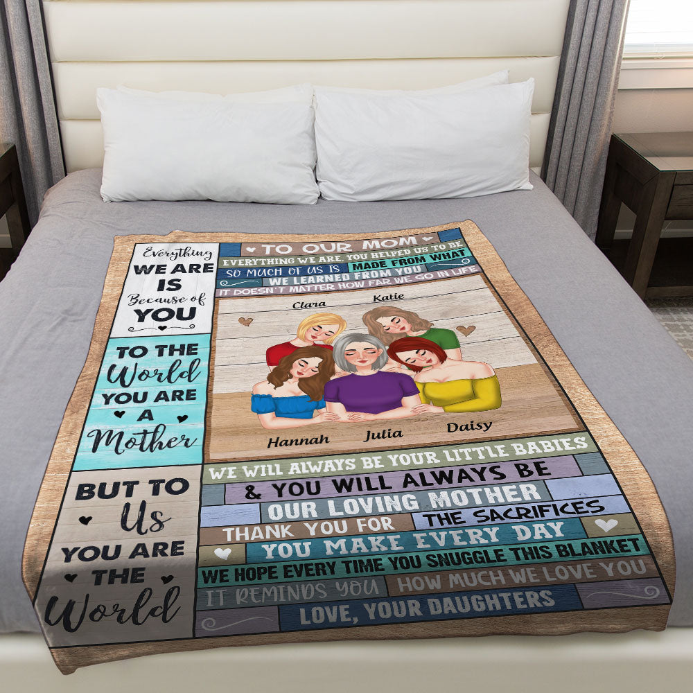 To Me You Are The World - Personalized Fleece Blanket