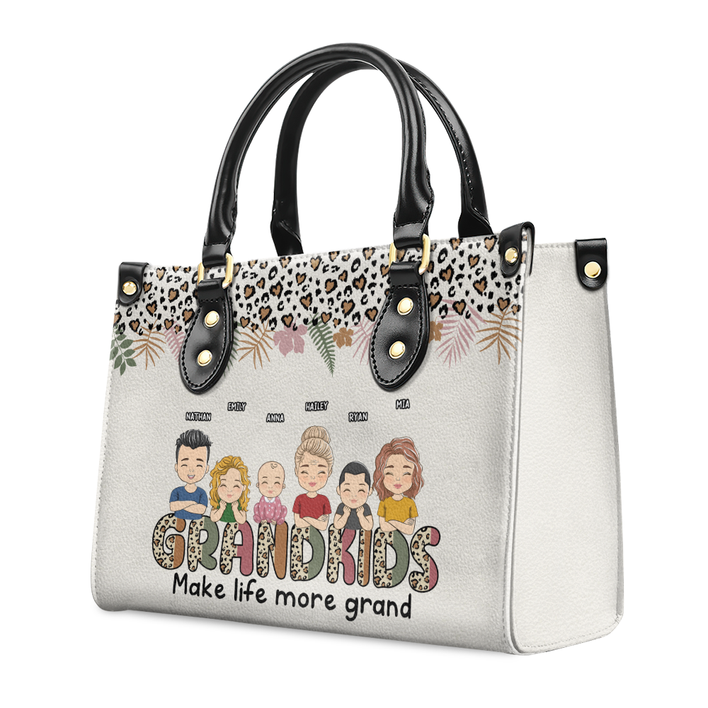 Makes Life More Grand - Personalized Leather Bag