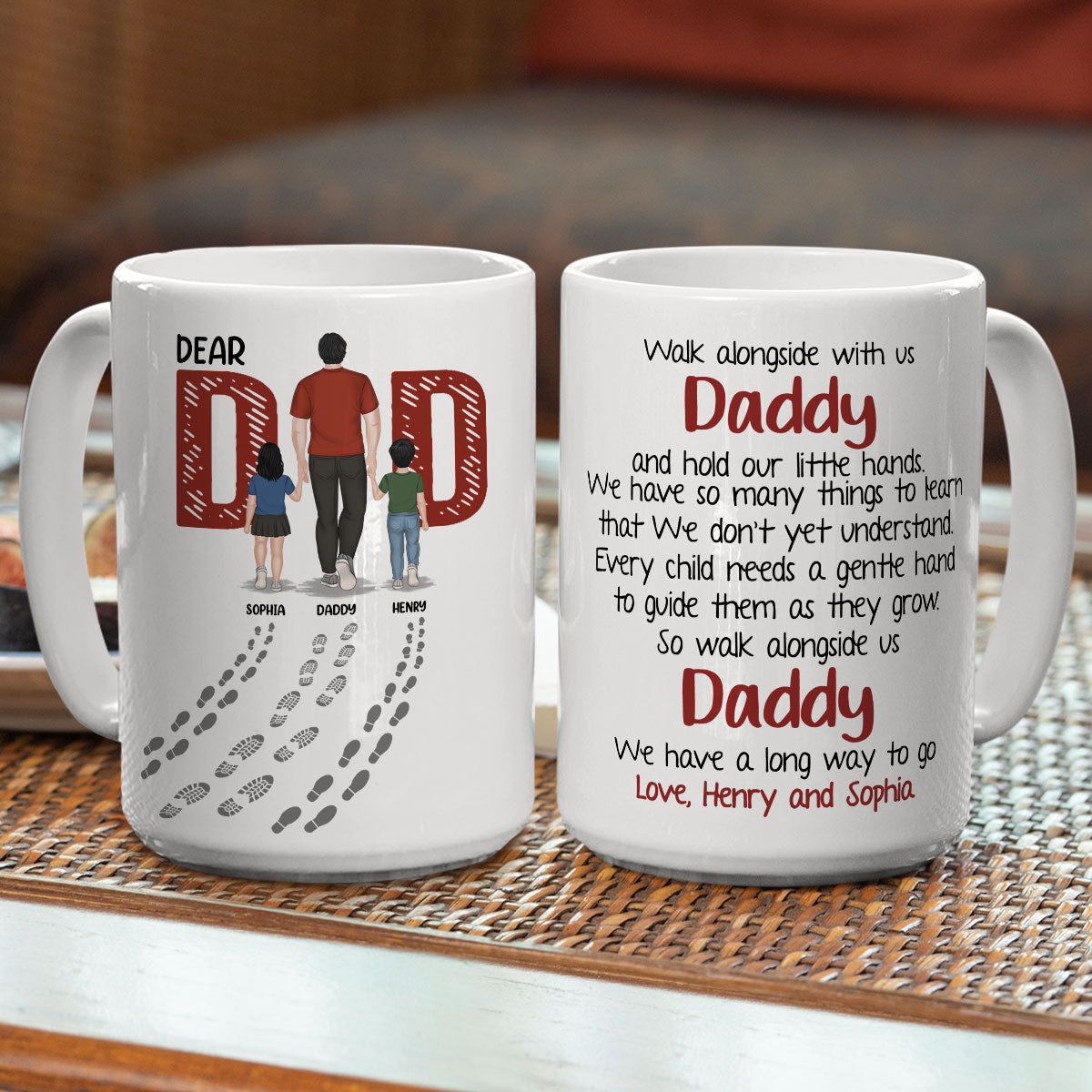 Custom Christmas & Birthday Gift for Dad • We Have A Long Way To Go - Personalized Coffee Mug