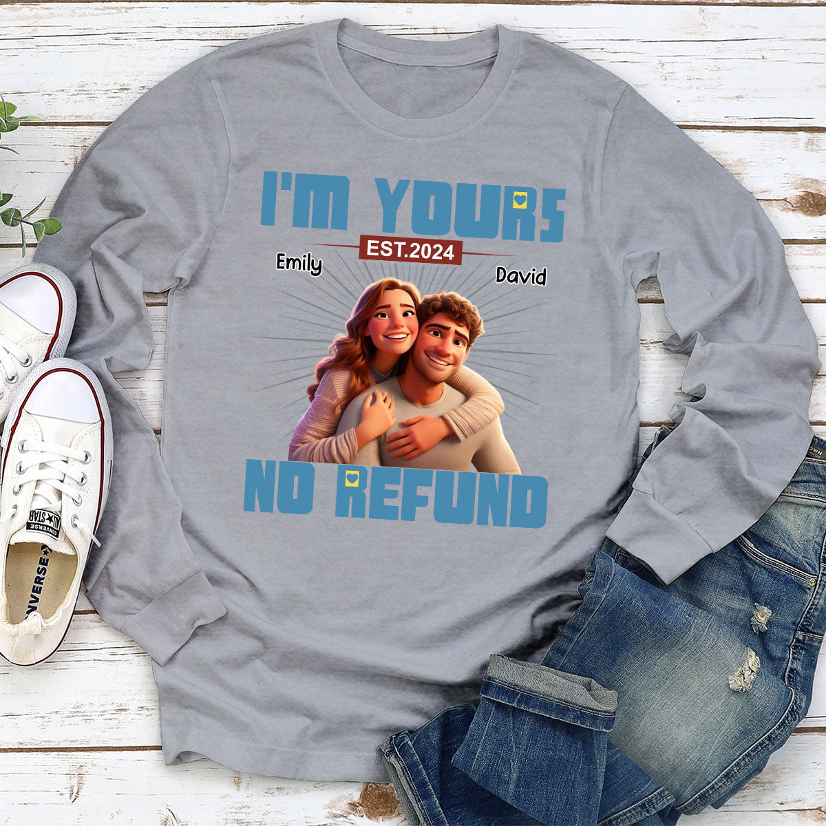 Custom Photo Anniversary Keepsake Gifts For Couple • I Am Yours - Personalized Shirt