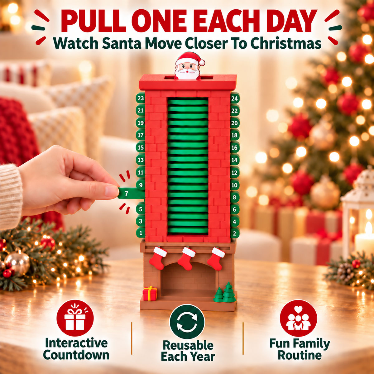 Twenty Four Days Of Magic - Santa Chimney Advent Calendar