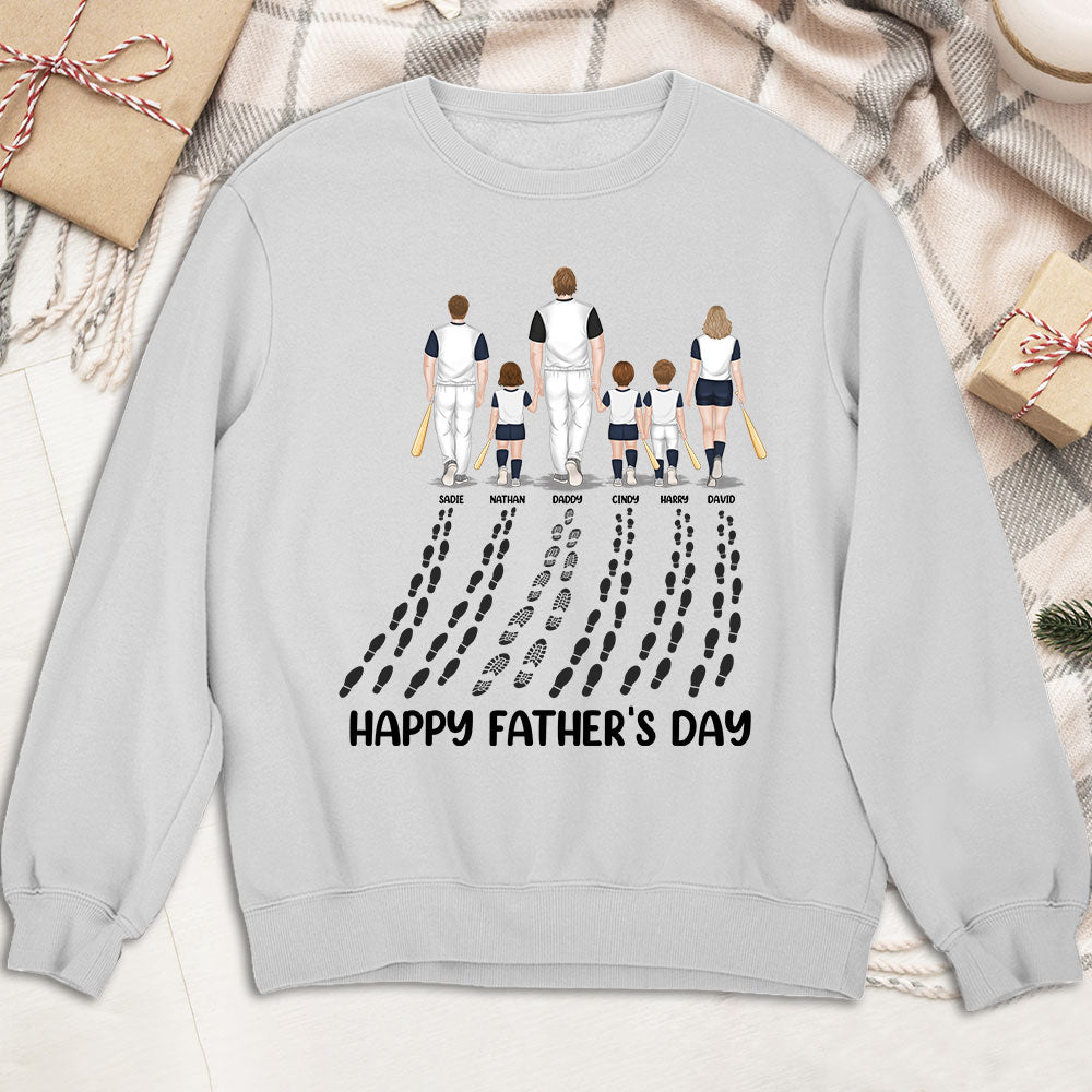 Custom Christmas & Birthday Gift for Dad, Grandpa • We Hit A Homerun With You As Our Dad - Personalized Shirt