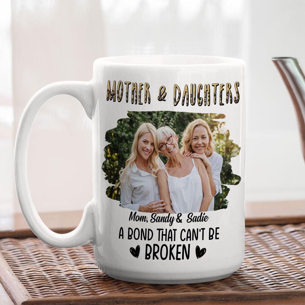Custom Photo Christmas & Birthday Gift for Daughter • A Bond That Can't Be Broken Photo - Personalized Coffee Mug