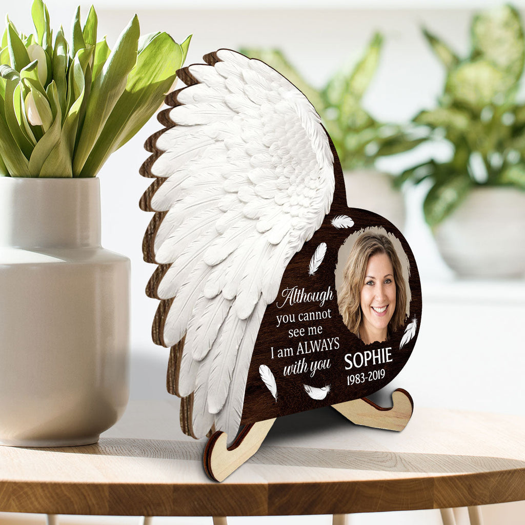 Custom Memorial Keepsake, Sympathy & Remembrance Gift • In My Heart - Personalized Wooden Plaque