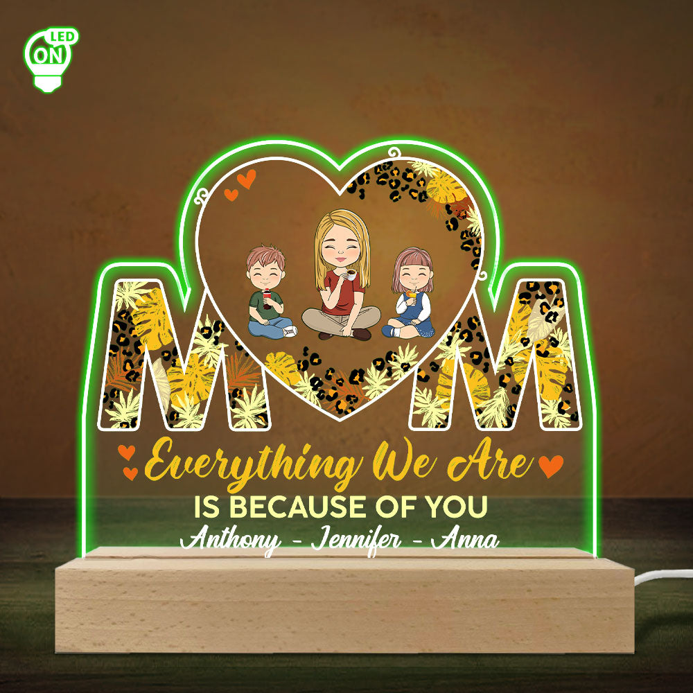 Custom Gift for Mom Grandma, Mother's Day Birthday • A Bond That Cant Be Broken - Personalized LED Light