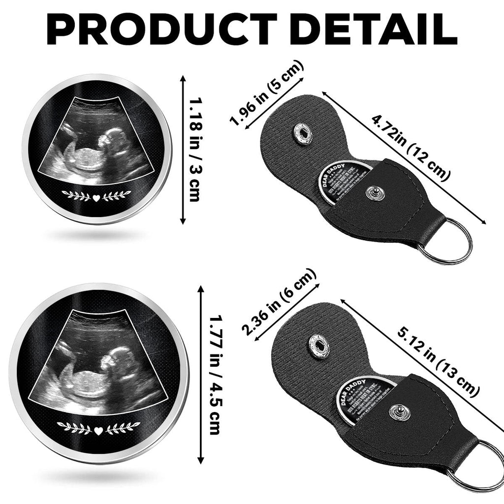 Custom Photo Coin Keychain for New Dad, First Father’s Day Gifts • Can Not Wait To See You - Personalized Pocket Hug
