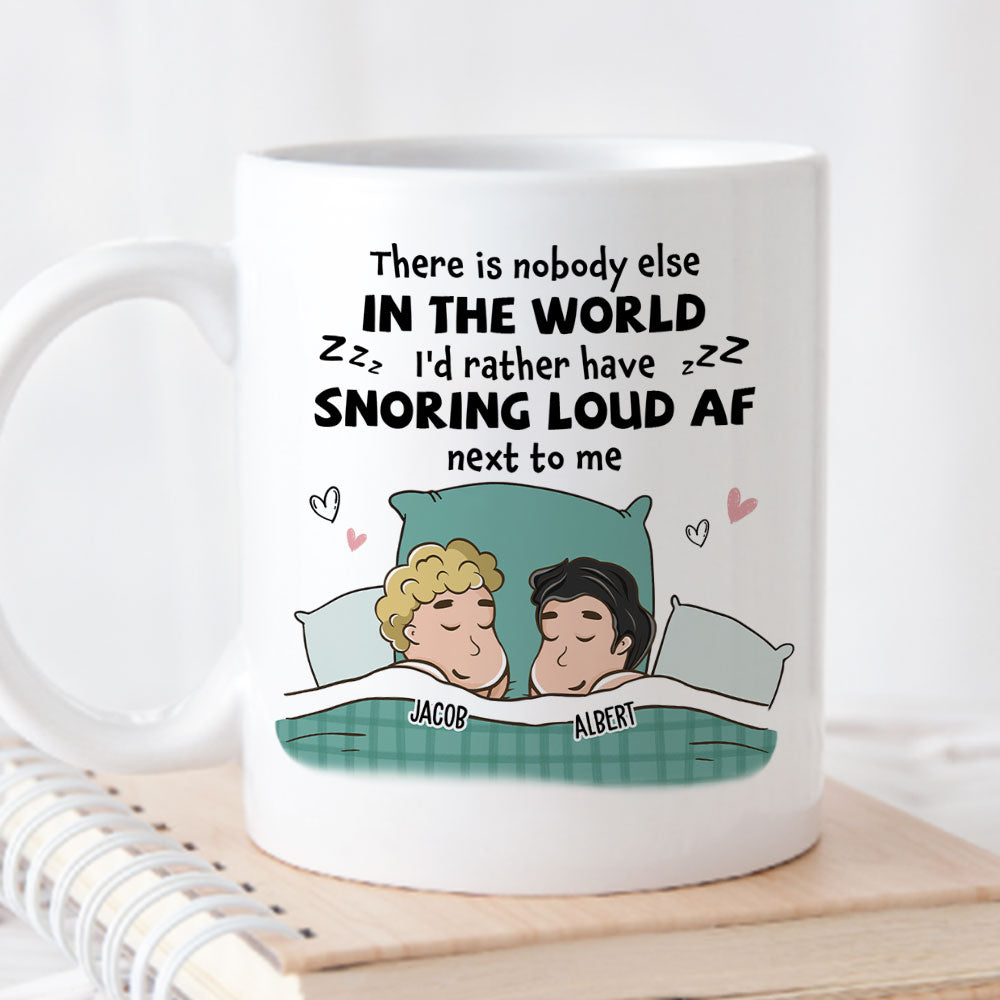 Custom Anniversary Keepsake Gifts For Couple • Snoring Af - Personalized Coffee Mug